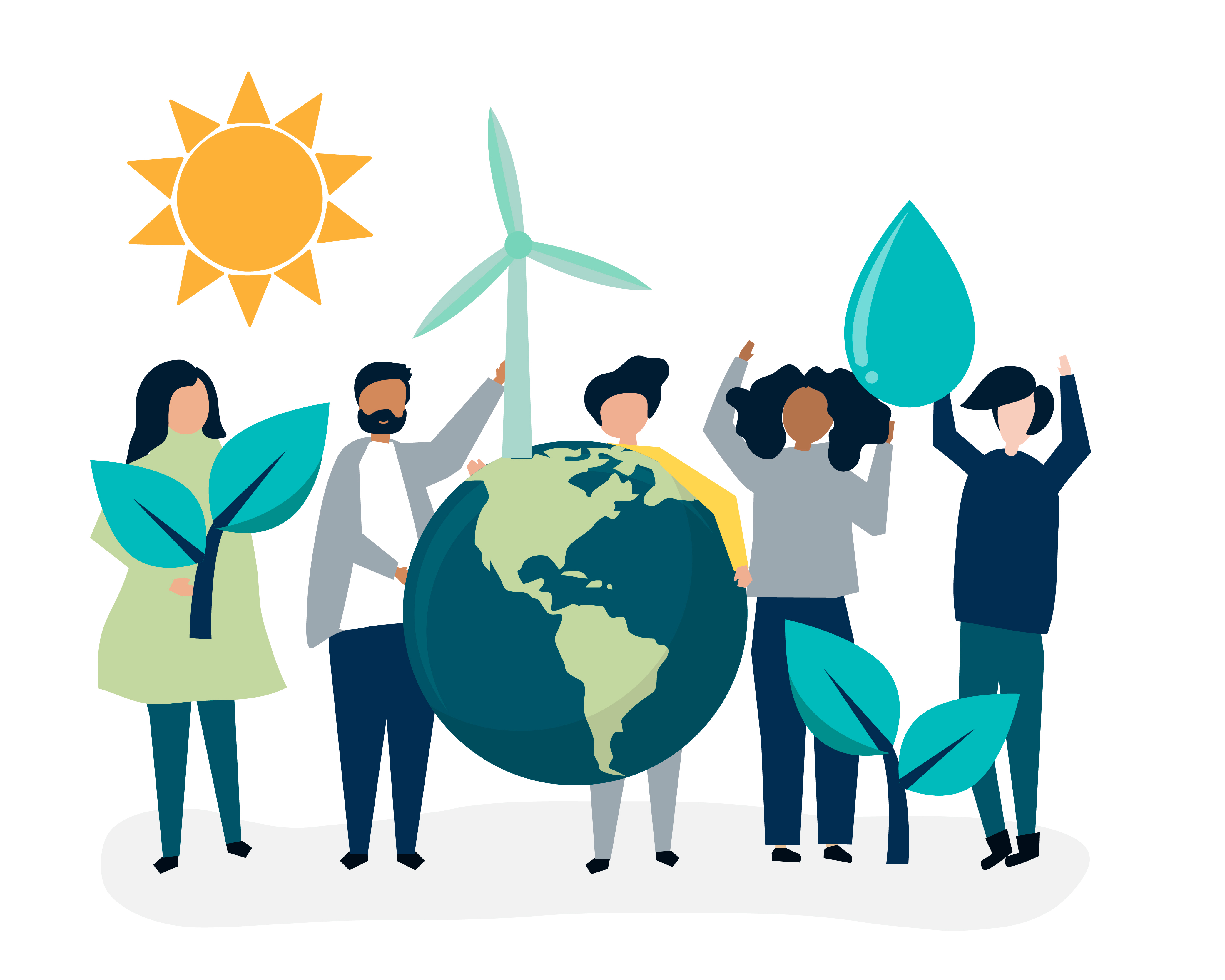 Young Black female professional in a modern eco-friendly workspace with sustainable technology and green plants